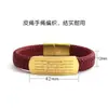 Pulsera de Acero de Titanio Estilo Xizang de Cinco Sutras para Hombres y Mujeres, Pulsera Versátil Color Oro Arena, Pulsera de Cordón de Cuero, Venta al por Mayor