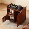 Mesa de Té Móvil, Mesa de Té Pequeña para Uso Doméstico, Nuevo Juego de Té Kung Fu Estilo Chino, Tetera Integrada, Gabinete de Té, Carrito de Té, Mesa de Té