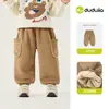 Pantalones cálidos para niño Dudu, pantalones de invierno para niño con forro polar, pantalones casuales de invierno para niña, pantalones deportivos para bebé, modernos