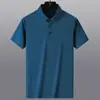 Polo de manga corta con solapa para hombre, camiseta de verano de moda, versión coreana, tendencia entallada, nueva camiseta combinable 2025