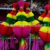Suministro de Calabazas de Papel de Colores para el Festival del Bote del Dragón y el Festival de Mayo, Calabazas de Plástico de 7 Colores, Decoraciones de Calabazas de Papel