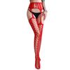 Larga noche en Europa y América Medias sexys de jacquard Medias de liga Medias de red Medias de base Medias divertidas talla grande Mujer 3211