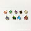 Borde de cobre 10*14mm gota de agua color mágico color ópalo imitación resina colgante Lolita Luo Niang accesorios para joyería DIY