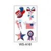 Pegatinas del Día de la Independencia Transfronterizas Impermeables Tatuajes de Bandera Americana Correas Lazos Tubos Largos Accesorios de Fiesta Calcetines Tubulares Tatuaje
