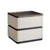 Mesa de cabeceira de madeira maciça, novo modelo 2026, para uso doméstico, estilo minimalista italiano, tamanho pequeno, design de luxo leve e uma sensação de alta qualidade