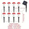 Luzes de Cogumelo Solares Transfronteiriças, Luzes de Cogumelo de Inserir no Solo, Luzes LED para Exterior, Luzes Decorativas à Prova d'Água para Pátio e Jardins Externos