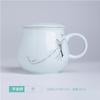 Taza de té pintada a mano de Jingdezhen, taza de filtro de cerámica, taza de oficina con separación de té, taza de té para el hogar, taza de té personalizable