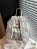 Mochila Feminina com Acabamento de Alto Padrão, Estilo College de Nicho, Design Charmoso de Orelha de Coelho, Bolsa Versátil Doce para o Dia a Dia da Mulher