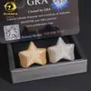 Joyería para el Cabello de Diamante Anillo de Estrella Nueva Moissanita Plata 925 Cruzada Europea y Americana Hip-Hop Conjunto Completo Anillo Personalizado para Niños