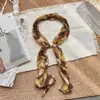 Lenço de Seda com Pérolas Estilo Coreano para Fotografia, Design de Nicho para o Dia a Dia, Lenço Fino Doce e Cool, Fita de Bolinhas para Primavera e Verão, 18 Cores