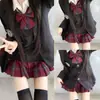 Traje Uniforme JK Estilo Escuela Japonesa para Niñas, Traje Versátil Tipo Uniforme Escolar para Otoño e Invierno con Conjunto de Falda a Cuadros, No Requiere Planchado