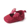 Sapatos de bebê de 0 a 1 ano primavera e outono cor sólida renda sapatos de princesa para bebê sapatos de bebê sapatos para criança pequena BH2297