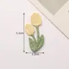 Acessórios de cabeça, vestuário feminino, acessórios decorativos, patches de flor bordada, patches bordados coloridos de tulipa estilo coreano para DIY