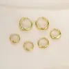 Pendientes de Cobre Geométricos Nuevos Transfronterizos Europeos y Americanos, Pendientes Dorados Personalizados, Set de Pendientes Retro Sencillo, Set de 6 Piezas