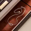 Pulsera de Corazón Hueco de Plata de Ley S925 para Mujer, Cadena Fina Simple Estilo Ins, Moda y Alta Gama, Joyería Chapada en Oro de 18 Quilates al por Mayor
