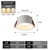 Luminária de teto para sala de estar tipo barril com moldura estreita LED Downlight 7W para uso doméstico, embutida, com orifício anti-reflexo, sem lâmpada principal, atacado