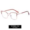81563 Nuevos Lentes Anti-luz Azul para Mujer Fábrica en stock Venta al por Mayor Comercio Exterior Lentes Metálicos para Miopía