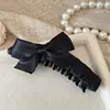 Pinza para el pelo con lazo de tela satinada brillante coreana con un ambiente dulce y elegante, versátil y de alta gama para recogidos