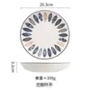 Plato Hondos Estilo Japonés para Sopa Plato para Verduras Hogareño 2022 Nuevo Plato de Cerámica Vajilla de Alto Valor Plato de Cena