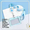 Porta-cartões transparente horizontal da moda para estudantes, cordão para crachá escolar, capa protetora para crachá, porta-cartão IC de comércio exterior no atacado