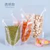 Saco Transparente Auto-Sustentável Saco Fosco com Zíper Lanches de Frutas Secas Chá Embalagem Selada à Prova de Umidade Saco Espesso para Embalagem de Alimentos