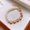 Pulsera de moda con cuentas de circonita y perlas, lujo ligero, elegancia de alta gama, joyería de diseño versátil y única