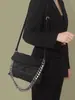 Bolso cruzado de tela Oxford con pliegues de rombos de lujo ligero para mujer, bolso tote simple de moda con cadena acolchada, bolso de hombro para ir al trabajo