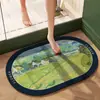 Alfombrilla de suelo de barro de diatomeas estilo nórdico para pintura al óleo alfombrilla absorbente para baño inodoro se puede cortar alfombrilla de secado rápido antideslizante suministro directo de fábrica