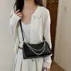 Colección Otoño/Invierno 2026: Diseño Único, Bolso de Hombro Vintage Plegado Texturizado con Cadena, Bolso de Viaje de Lujo Ligero, Bolso de Hombro y Cruzado