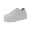 Zapatos Blancos para Mujer 2026 Primavera/Verano Nuevo Estilo Cómodos Versátiles Adelgazantes Suela Gruesa Estudiante Deportivos Casuales Zapatos Individuales para Mujer