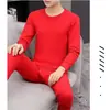 Ano de nascimento terno roupas quentes masculinas vermelho vivo casamento roupa de baixo longa