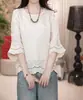Nueva blusa elegante de estilo chino, resistente, calada y bordada