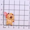 Gorra Brillante de Música Capibara Violín Guitarra Accesorios de Resina Pegamento Crema Pasador DIY Imán para Refrigerador Funda para Teléfono Móvil