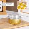 Molde Caja de Empaque para Mini Pastel Vasco Caja para Pudín Horneado de Caramelo Taza de Papel de Aluminio Resistente a Altas Temperaturas Apta para Horno