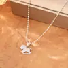 Delicado y Exquisito Colgante de Poní para el Año de Nacimiento, Sencillo y Elegante, Atrae Buena Fortuna, Cadena Versátil para la Clavícula al por Mayor