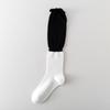 Calcetines coreanos de primavera y verano 2025 para mujer, calcetines de canalé sin costuras, venta al por mayor, oreja de madera, caña alta, moda, estilo JK, calcetines apilables, algodón