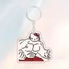 Transfronteiriço Novo 2D Fofo Menina Coração Estilo Melhor Amiga Musculoso Macho Gatinho Chaveiro de Acrílico Mochila de Escola Acrílico