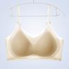 028 Ropa Interior Ultra Delgada de Seda Fría para Mujer Sin Aros Tirantes Espalda Bonita Pecho Grande Pequeño Cómodo Transpirable Sujetador Sin Marcas