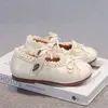 Zapatos para Niña 2026 Primavera y Otoño Nuevo Estilo Mocasines Zapatos de Cuero para Bebé Zapatos Planos con Cordones para Niños Zapatos de Princesa para Niña