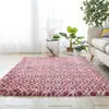 Alfombra Pequeña de Sofá Engrosada, Alfombra Rectangular Resistente a Manchas para Sala de Estar, Alfombrilla de Cama, Alfombra para Ventana de Bahía, Alfombra Tie-Dye para Dormitorio