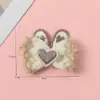 Nuevo Clip de Borde de Felpa Estilo Coreano de Invierno Corazón Perla Orejas de Conejo Accesorios para el Cabello Ropa Bolsos Accesorios DIY Accesorios al por Mayor