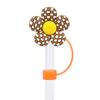 Produto quente transfronteiriço série de flores tampa de silicone para canudo 10mm plugue de canudo reutilizável tampa de canudo em estoque