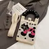 Bolso de Mano de Punto de Nuevo Estilo Color Dopamina Bolso de Almacenamiento Versátil de Nicho Bolso Pequeño de Punto Cruzado