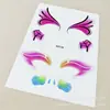 Pegatinas de Tatuaje de Venta Caliente Transfronterizas para Actividades Faciales Escenario Mariposa Colorida Larga Duración Impermeables Pegatinas de Maquillaje Facial Venta al por Mayor