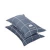 Funda de almohada moderna simple a cuadros, funda de almohada de alta densidad cepillada amigable con la piel, funda de almohada individual lavable para dormitorio de estudiante para todas las estaciones