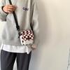 Bolsa Pequena Casual de Lona Bolsa Feminina Nova 2025 Bolsa de Tecido Xadrez Estilo Coreano Menina Mole Tendência Bolsa Tiracolo Transversal