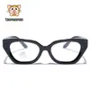 Nova Moda Aro Pequeno Olho de Gato Óculos Infantis Haste de Silicone Macia Simples Armação de Óculos Anti-Luz Azul Atacado Meninas