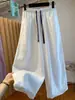 Pantalones de Lino Estilo Old Money para Mujer, Versión Delgada de Verano 2026 Nuevo Modelo, Pantalones Rectos Sueltos Casuales de Algodón y Lino de Alta Gama Súper Populares para Verano