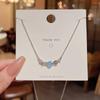 Coreano Novo Estilo Marine Memory Titanium Steel Colar Mulheres ins Trendy Internet Celebrity Mesmo Estilo All-match elegante Titanium Steel Clavicle Chain