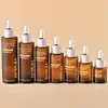 Veia Prateada Patente 20ml-100ml Frasco Conta-gotas Redondo com Tampa Nuvem Frasco Dosador de Líquido Essencial Frasco Marrom para Óleo Essencial